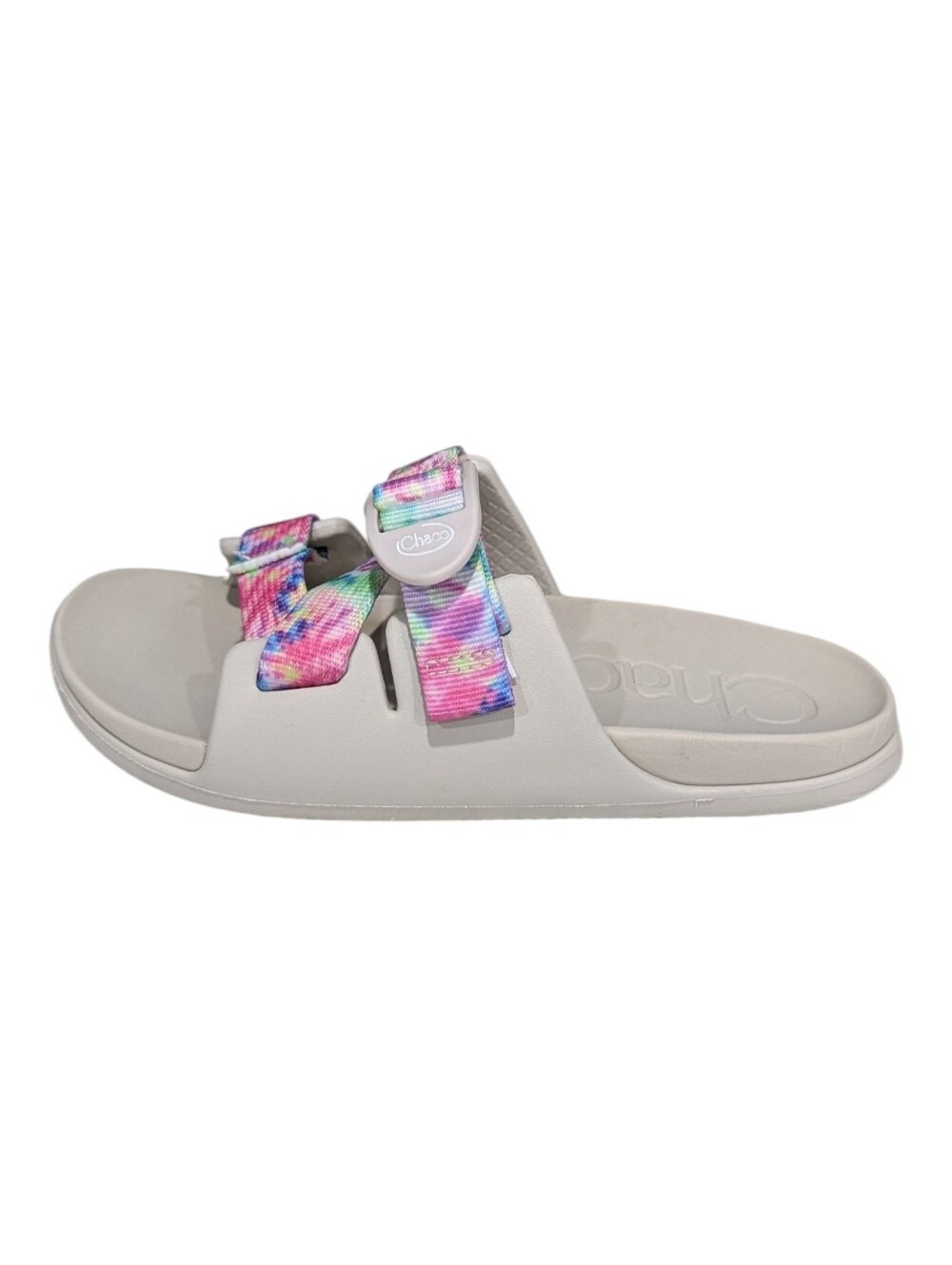 Chaco Kids Chillos Slip On Sandal Beige Pastel Pink Purple Rainbow Tiedye Girl 2